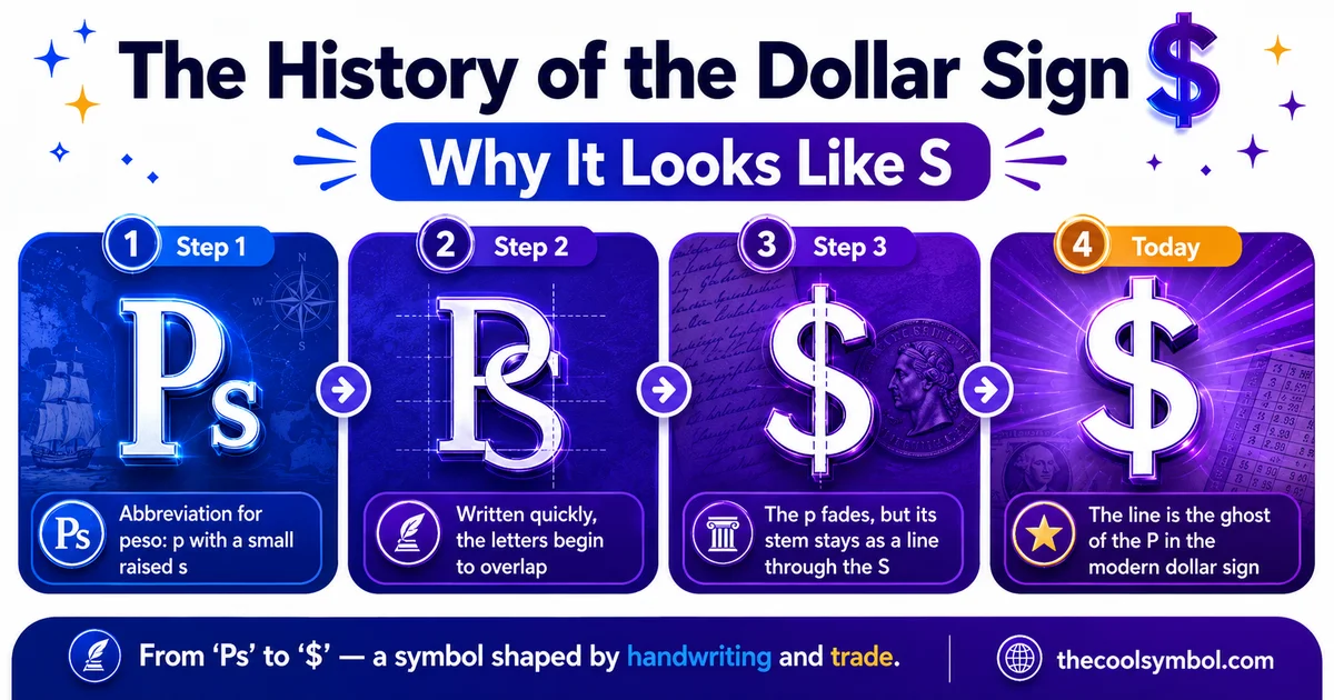 The History of the Dollar Sign $: Why It Looks Like S