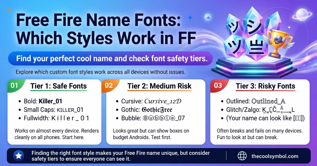Free Fire Name Fonts: Which Styles Work in FF (2026)
