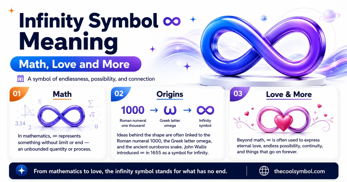 Infinity Symbol ∞ Meaning: Math, Love and More